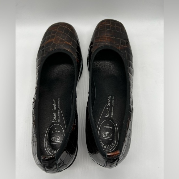🔥NEW🔥JOSEF Seibel Bridget Airped Loafer - Brown/Tortoise Patent Croc Size 39/8 - Picture 6 of 6